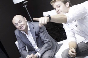 Georges Kern, IWC-CEO und Niko Rosberg
