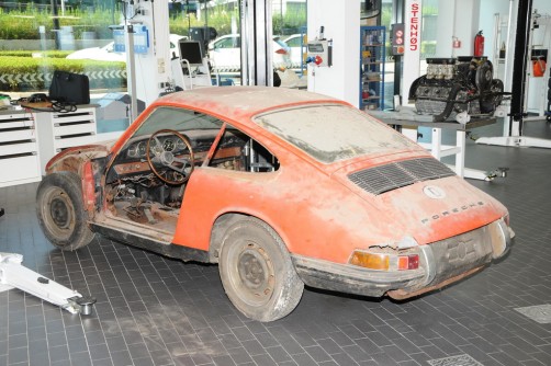 57. Porsche 901 von 1964 vor der Restaurierung (2014).  Foto: Auto-Medienportal.Net/Porsche