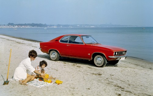 Weltpremiere des Opel Manta am Timmendorfer Strand (1970).  Foto: Auto-Medienportal.Net/Opel