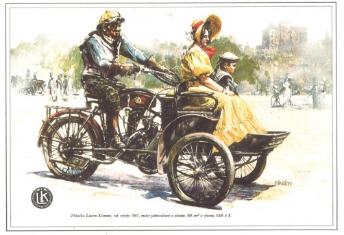 LW-Dreirad von Laurin & Klement, erstmals gebaut 1905.  Foto: Auto-Medienportal.Net/Skoda