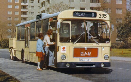 Der MAN SL-E mit Batterieanhänger war von 1974 bis 1979 auch in Mönchengladbach im Einsatz.  Foto: Auto-Medienportal.Net/MAN